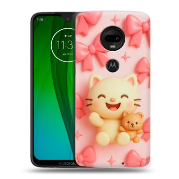 Пластиковый чехол на Motorola Moto G7 с принтом для девочек