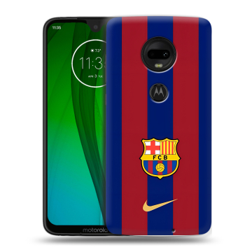 Пластиковый чехол на Motorola Moto G7 с принтом Барселона Barcelona