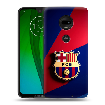 Пластиковый чехол на Motorola Moto G7 с принтом Барселона Barcelona