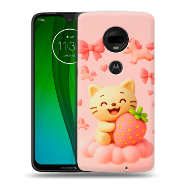 Пластиковый чехол на Motorola Moto G7 с принтом для девочек