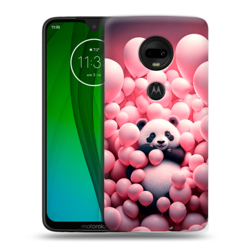 Пластиковый чехол на Motorola Moto G7 с принтом Панда