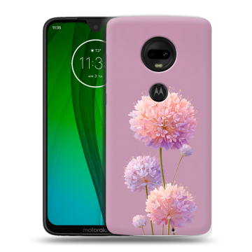 Пластиковый чехол на Motorola Moto G7 с принтом Цветы