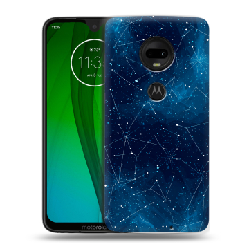 Пластиковый чехол на Motorola Moto G7 с принтом Космос звезды