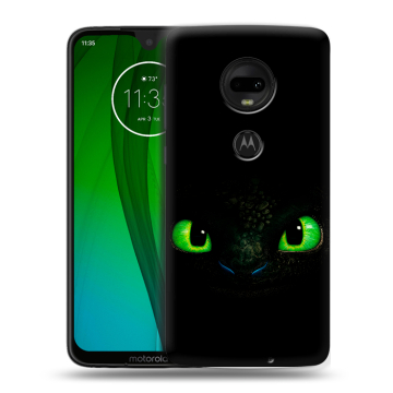Пластиковый чехол на Motorola Moto G7 с принтом Как приручить дракона