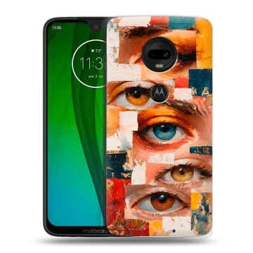 Пластиковый чехол на Motorola Moto G7 с принтом Модный принт