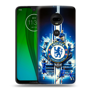 Пластиковый чехол на Motorola Moto G7 с принтом Chelsea Челси