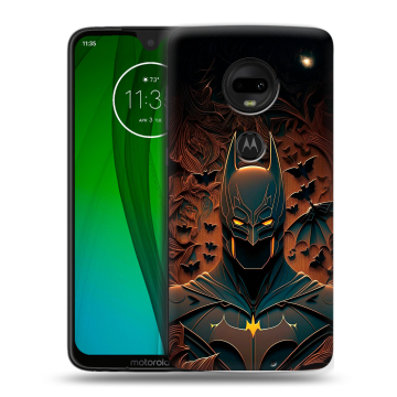 Пластиковый чехол на Motorola Moto G7 с принтом Batman Бэтмен