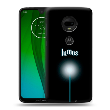 Пластиковый чехол на Motorola Moto G7 с принтом Harry Potter Гарри Поттер
