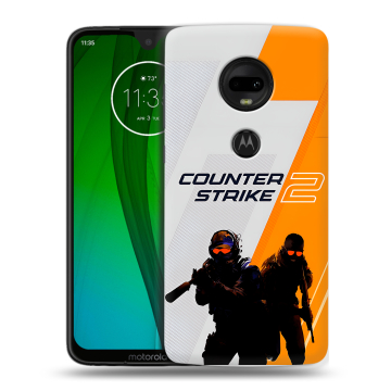Пластиковый чехол на Motorola Moto G7 с принтом Counter Strike