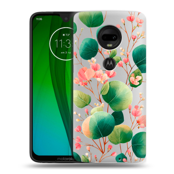 Пластиковый чехол на Motorola Moto G7 с принтом женский