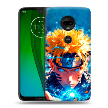 Пластиковый чехол на Motorola Moto G7 с принтом Аниме Наруто Naruto