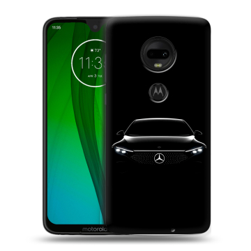 Пластиковый чехол на Motorola Moto G7 с принтом Mercedes Мерседес