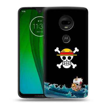 Пластиковый чехол на Motorola Moto G7 с принтом One Piece Ван Пис