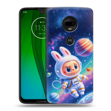 Пластиковый чехол на Motorola Moto G7 с принтом Labubu Лабубу