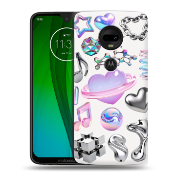 Пластиковый чехол на Motorola Moto G7 с принтом Y2K