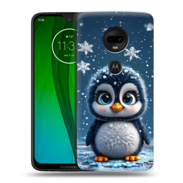 Пластиковый чехол на Motorola Moto G7 с принтом Новый год