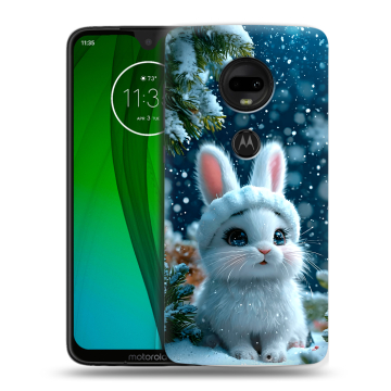 Пластиковый чехол на Motorola Moto G7 с принтом Новый год