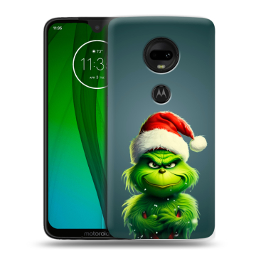 Пластиковый чехол на Motorola Moto G7 с принтом Новый год