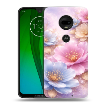 Пластиковый чехол на Motorola Moto G7 с принтом женский