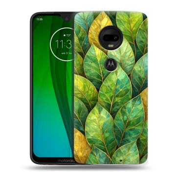Пластиковый чехол на Motorola Moto G7 с принтом женский