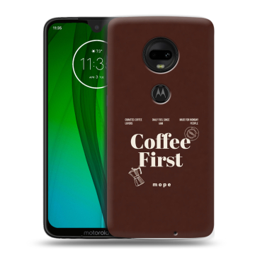 Пластиковый чехол на Motorola Moto G7 с принтом женский