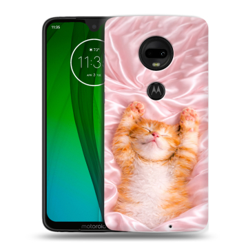 Пластиковый чехол на Motorola Moto G7 с принтом женский