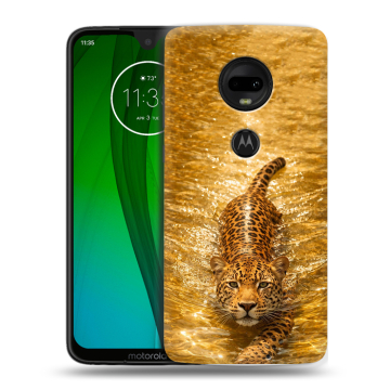 Пластиковый чехол на Motorola Moto G7 с принтом женский