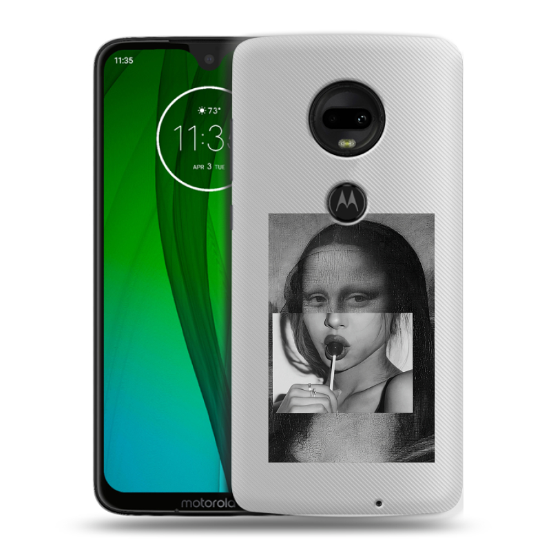Пластиковый чехол на Motorola Moto G7 с принтом Мона Лиза Пластиковый чехол на Motorola Moto G7 с принтом Мона Лиза