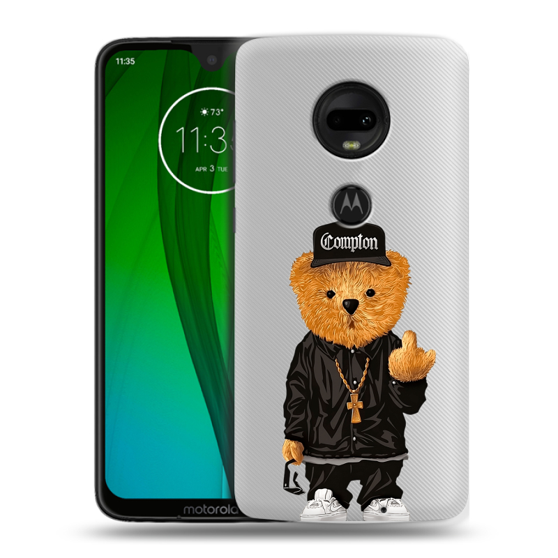 Пластиковый чехол на Motorola Moto G7 с принтом Плюшевый медведь Пластиковый чехол на Motorola Moto G7 с принтом Плюшевый медведь