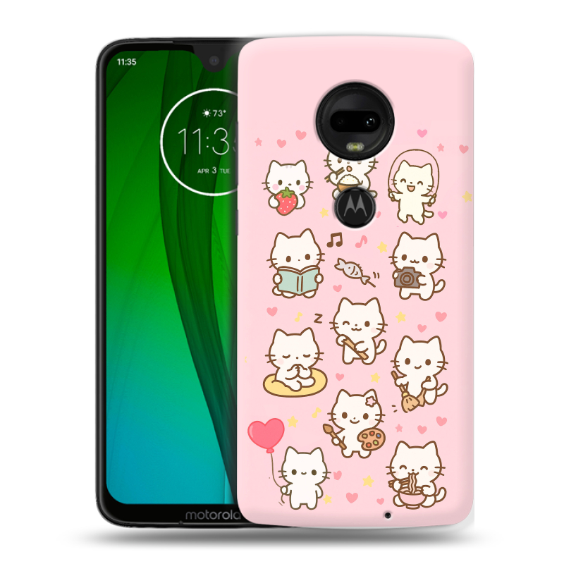 Пластиковый чехол на Motorola Moto G7 с принтом Hello Kitty Хелоу Кити Пластиковый чехол на Motorola Moto G7 с принтом Hello Kitty Хелоу Кити