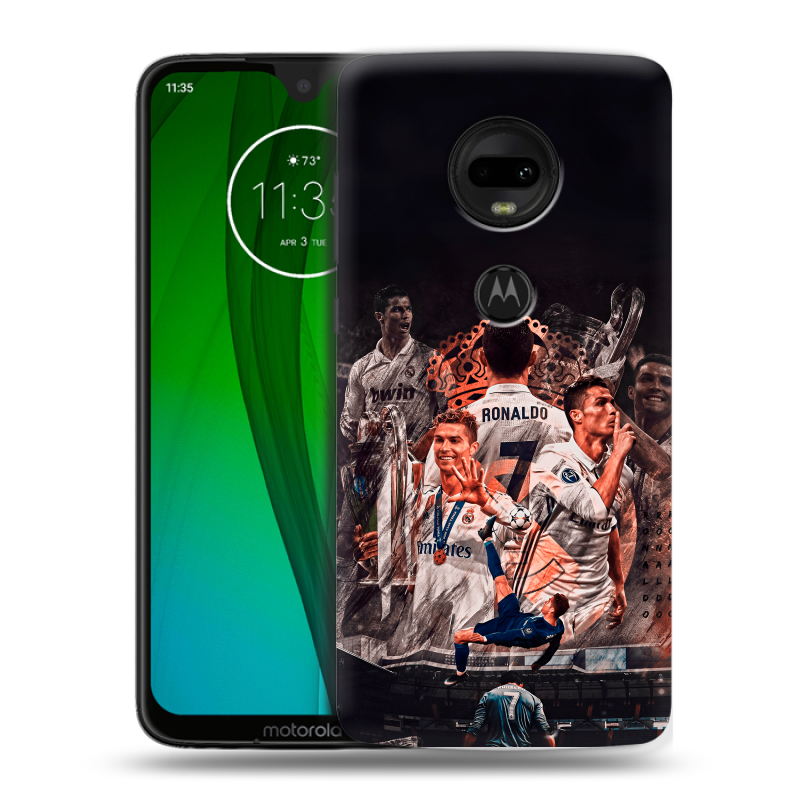 Пластиковый чехол на Motorola Moto G7 с принтом Реал Роналдо Real Ronaldo Пластиковый чехол на Motorola Moto G7 с принтом Реал Роналдо Real Ronaldo
