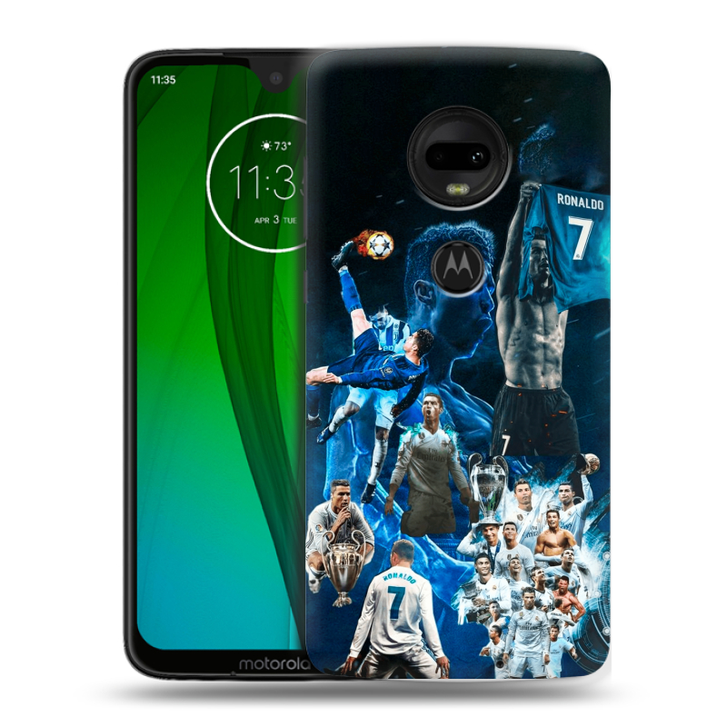 Пластиковый чехол на Motorola Moto G7 с принтом Реал Роналдо Пластиковый чехол на Motorola Moto G7 с принтом Реал Роналдо