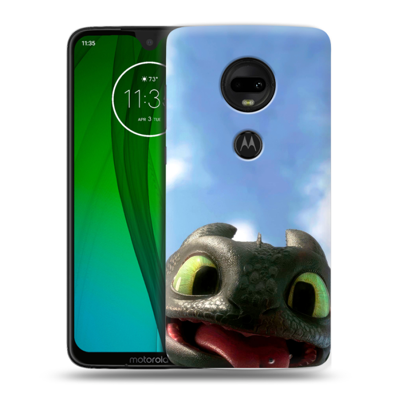 Пластиковый чехол на Motorola Moto G7 с принтом Как приручить дракона Пластиковый чехол на Motorola Moto G7 с принтом Как приручить дракона