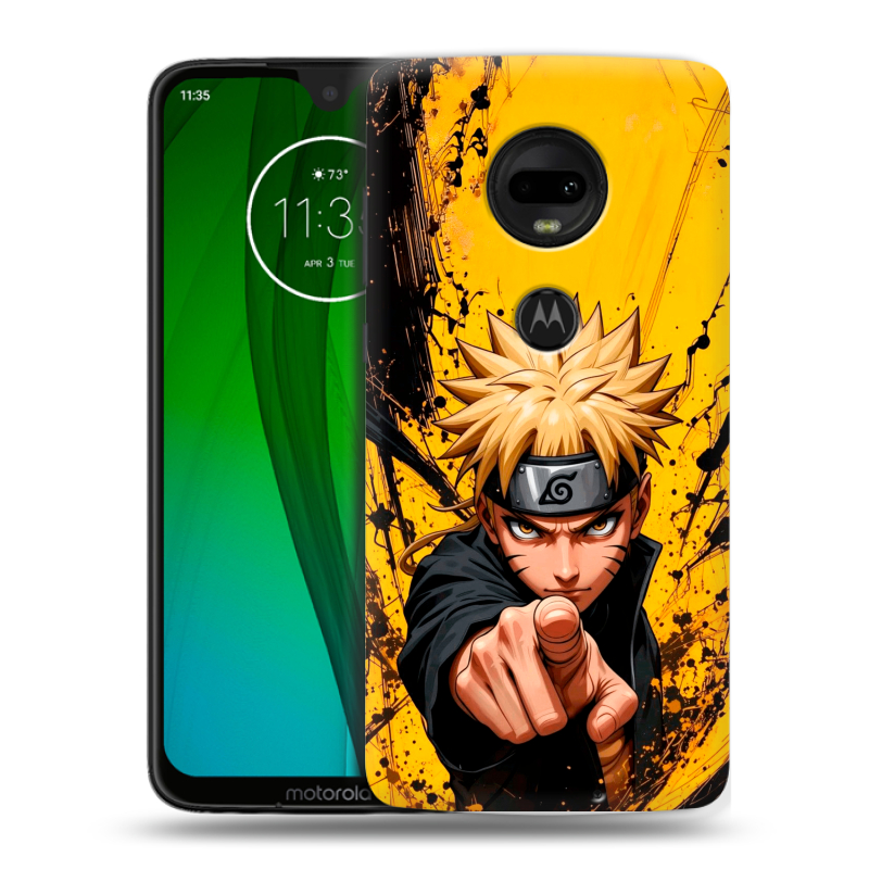 Пластиковый чехол на Motorola Moto G7 с принтом Naruto Наруто Пластиковый чехол на Motorola Moto G7 с принтом Naruto Наруто