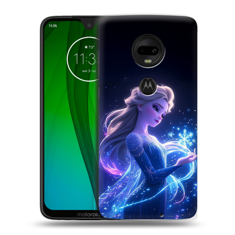 Пластиковый чехол на Motorola Moto G7 с принтом Холодное сердце Frozen Пластиковый чехол на Motorola Moto G7 с принтом Холодное сердце Frozen