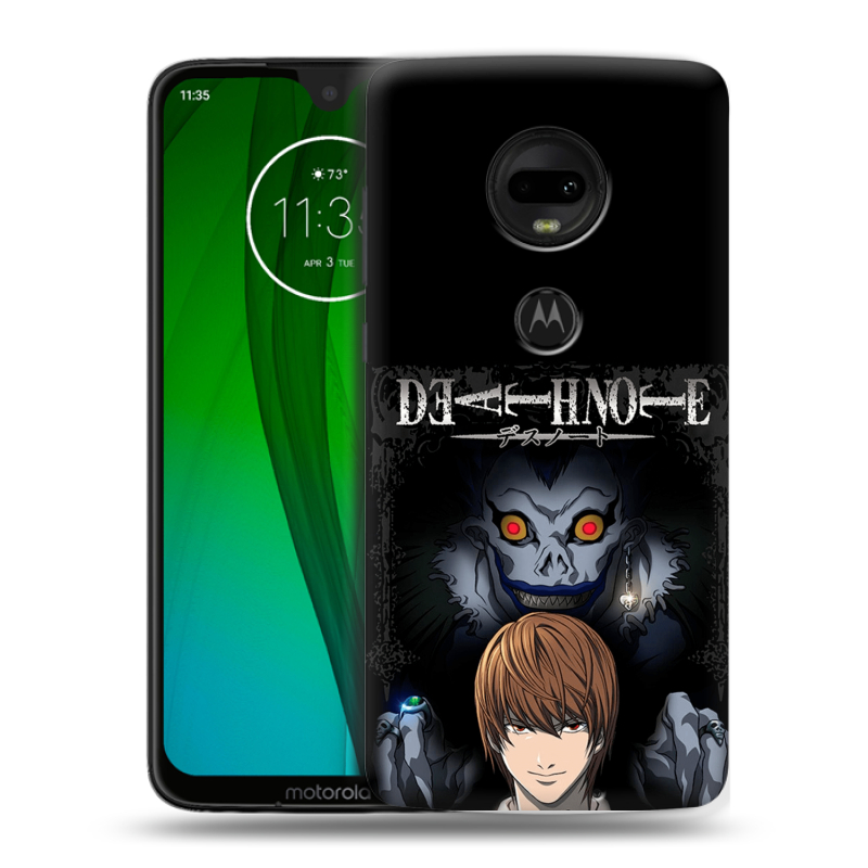 Пластиковый чехол на Motorola Moto G7 с принтом Death note Тетрадь смерти Пластиковый чехол на Motorola Moto G7 с принтом Death note Тетрадь смерти