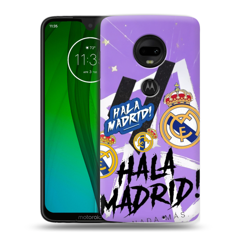 Пластиковый чехол на Motorola Moto G7 с принтом Real Madrid Реал Мадрид Пластиковый чехол на Motorola Moto G7 с принтом Real Madrid Реал Мадрид