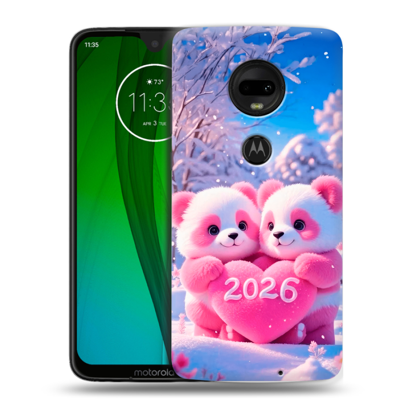Пластиковый чехол на Motorola Moto G7 с принтом Новый год Пластиковый чехол на Motorola Moto G7 с принтом Новый год