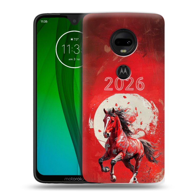 Пластиковый чехол на Motorola Moto G7 с принтом Новый год Пластиковый чехол на Motorola Moto G7 с принтом Новый год