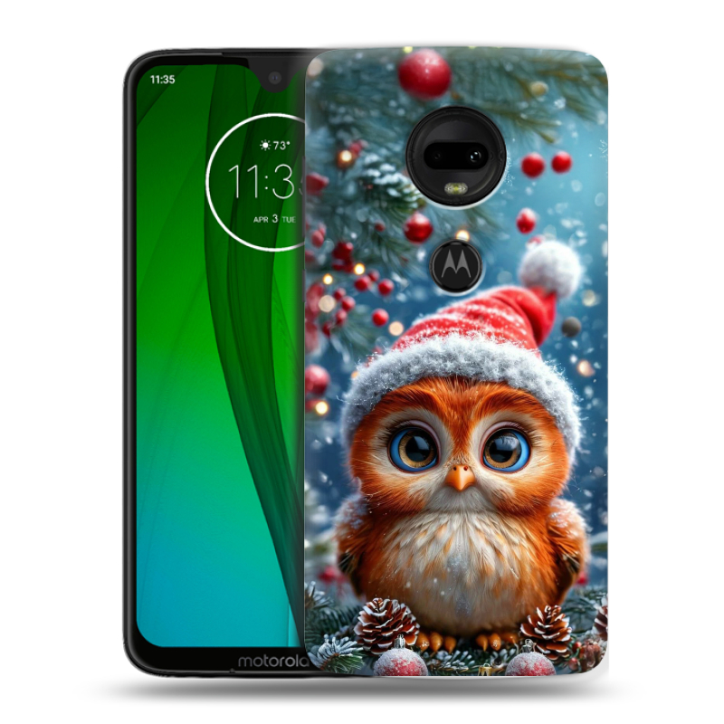 Пластиковый чехол на Motorola Moto G7 с принтом Новый год Пластиковый чехол на Motorola Moto G7 с принтом Новый год