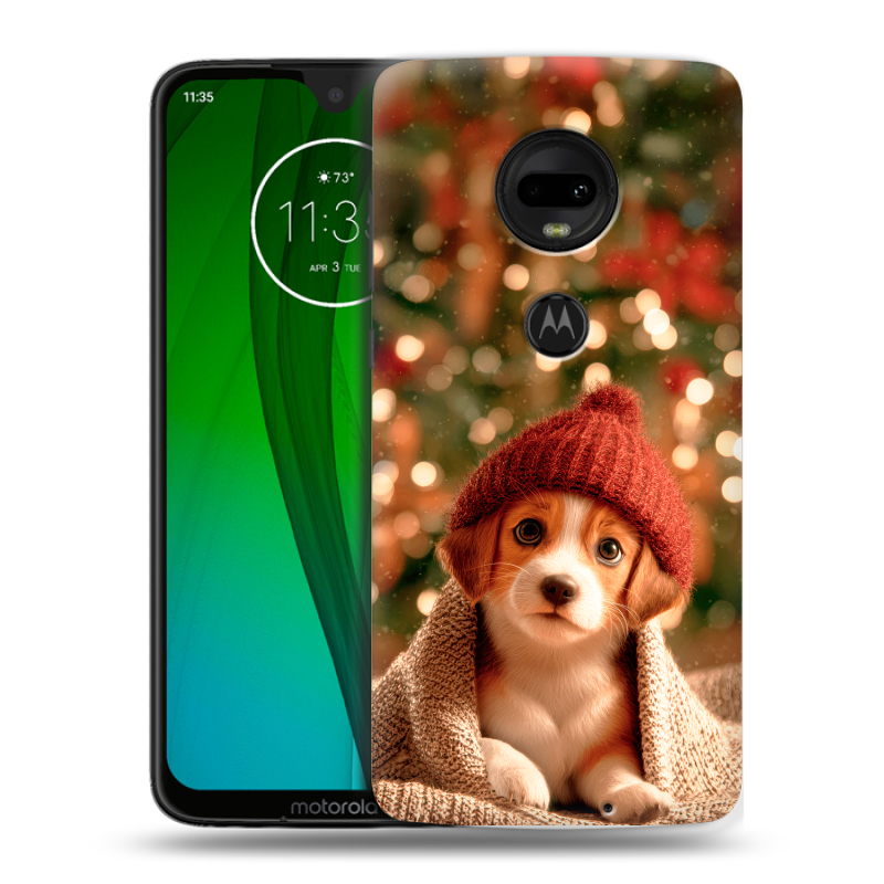 Пластиковый чехол на Motorola Moto G7 с принтом Новый год Пластиковый чехол на Motorola Moto G7 с принтом Новый год