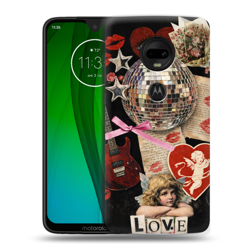 Пластиковый чехол на Motorola Moto G7 с принтом для девочек Пластиковый чехол на Motorola Moto G7 с принтом для девочек