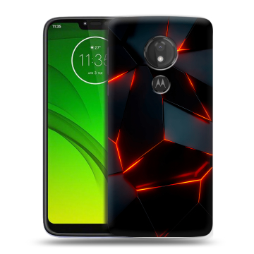 Силиконовый чехол на Motorola Moto G7 Power с принтом Яркие абстракции