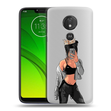 Силиконовый чехол на Motorola Moto G7 Power с принтом Женские принты