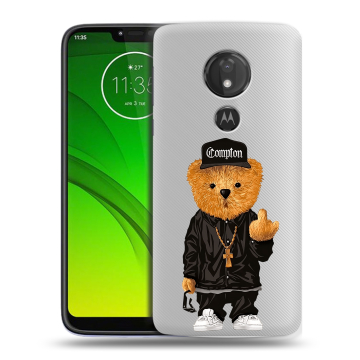 Силиконовый чехол на Motorola Moto G7 Power с принтом Мишка