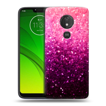 Силиконовый чехол на Motorola Moto G7 Power с принтом Блестки