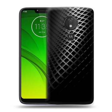 Силиконовый чехол на Motorola Moto G7 Power с принтом Текстура металла