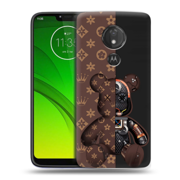 Силиконовый чехол на Motorola Moto G7 Power с принтом Луи робот