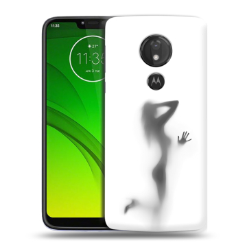 Силиконовый чехол на Motorola Moto G7 Power с принтом Силуэт