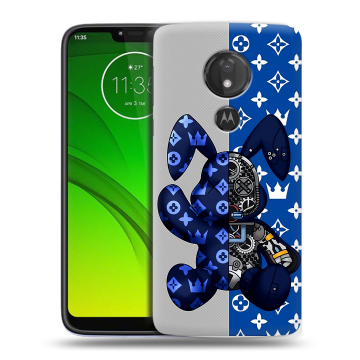 Силиконовый чехол на Motorola Moto G7 Power с принтом Луи робот